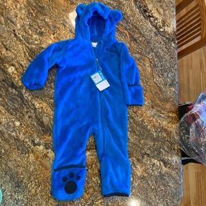 NWT Columbia Foxy Baby II Blue Fleece Bunting, 18–24 months
